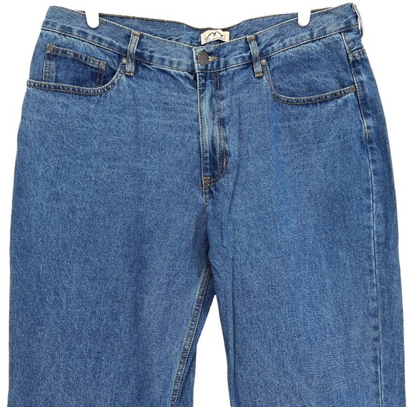 Blue Mountain Men's Denim Jeans Size 38x30 Straight Leg Regular Fit Cotton Blue - Picture 3 of 12